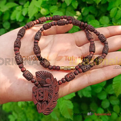 Radha Naam Carved Hand Made Tulsi Japa Mala